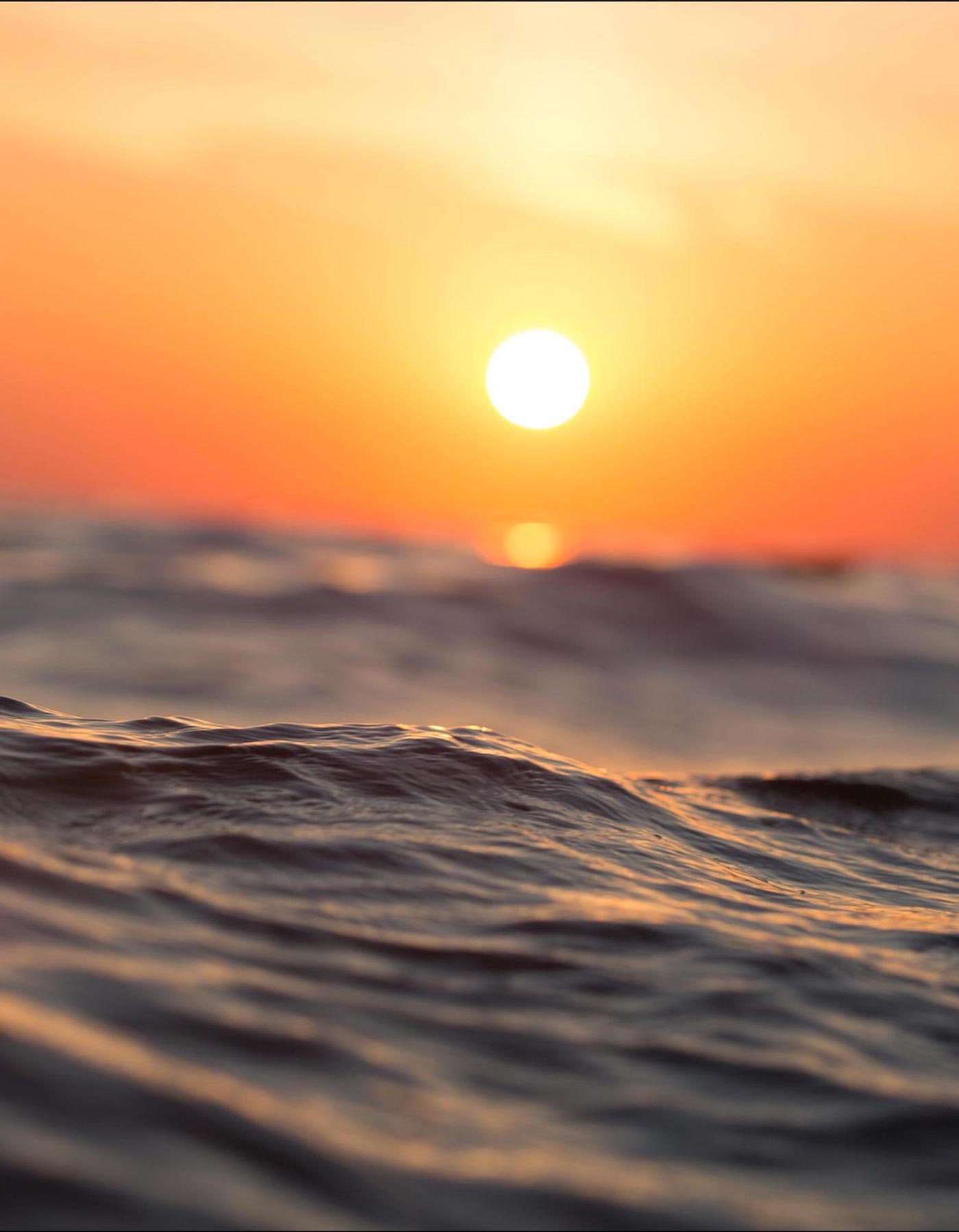 Couché de soleil sur la mer